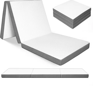 Dreifach faltbare Matratze, kleine Größe, 3 Zoll, dreifach faltbares Bodenbett waschbarer Bezug, P... - Bild 1 von 8