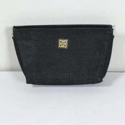 Bolsa de maquiagem Givenchy Parfums preta com zíper perfume cosmético - Imagem 1 de 4