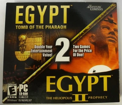 Video Game PC Egypt Tomb of the Pharoah & Egypt II The Heliopolis Prophecy NEW J - Image 1 of 2