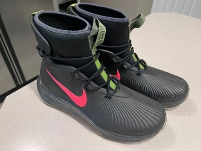 Nike Binzie Waterproof Rain Boots Youth Boys Size 5Y Black Red Swoosh BQ5380 001 - Image 1 of 4
