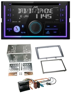 JVC MP3 USB 2DIN DAB Bluetooth CD Autoradio für Peugeot 308 07-09 silber - Bild 1 von 4