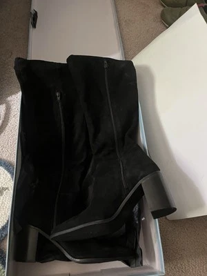 SEYCHELLES Mujer NUEVA Bota de Gamuza Vegana Sobre la Rodilla Regalada | Talla 9 M Foto 1 de 4