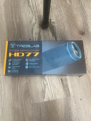 Altavoz portátil inalámbrico Treblab HD77 Bluetooth impermeable azul HD77BL (NUEVO) Foto 1 de 4