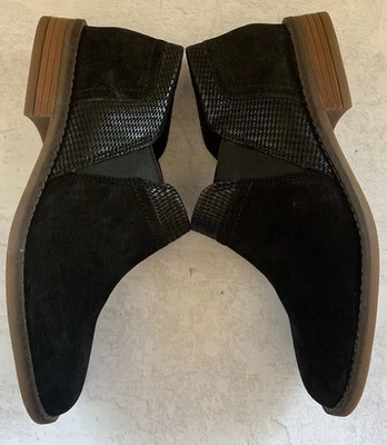 Clarks Cazmin Mix Botas Mujer 8M Negro Gamuza Cómodas Botín Corto Chelsea Foto 1 de 4