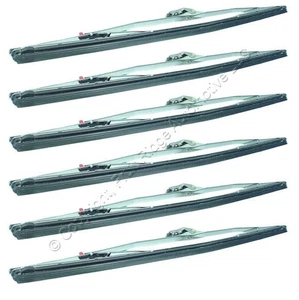 6 Vintage ANCO 21-19 Red Dot Stainless Steel 19" Windshield Wiper Blades Bayonet - Picture 1 of 5