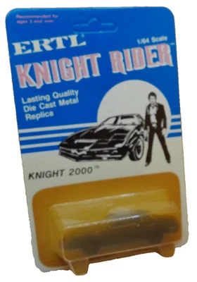 Ertl Knight Rider show televisivo 2000 1982 emesso NOS su cartoncino David Hasselhoff non perforato - Immagine 1 di 4