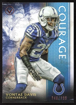 2015 Topps Valor Courage #/299 Vontae Davis #19 Indianapolis Colts - Image 1 of 2