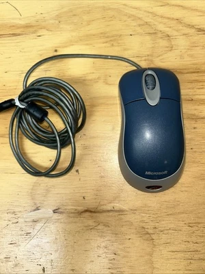 Microsoft Optical Mouse Blue USB and PS/2 Compatible Model X802652-001 Tested - Image 1 of 4