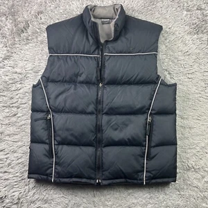 Vintage Nike Down Puffer vest jacket Men's Large Black Read** Distressed Flaw - Picture 1 of 17