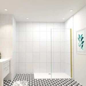 Walk in Dusche Duschwand Nano Glas Duschkabinen Duschabtrennung Duschtrennwand - Bild 1 von 6