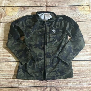 AND1 Camo Fleece Jacket Youth Boys M (8) Kids Full Zip Army Camouflage Pockets - Picture 1 of 7