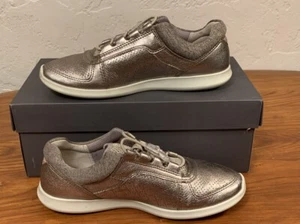 Ecco Sense Womens 37 Sz 6 Toggle Comfort Walking Sneaker Metallic Warm Grey - Picture 1 of 8