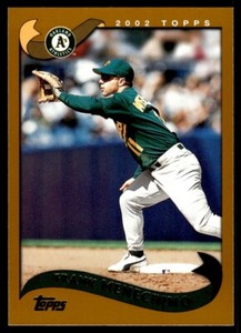 2002 Topps Baseball Card Frank Menechino Oakland Athletics #39