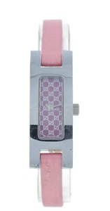 Gebrauchte Gucci 3900L Quarz Edelstahl 12mm rosa Zifferblatt & Armband Damenuhr - Bild 1 von 6