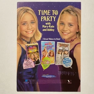 Mary Kate & Ashley Time To Party With TV Series Olsen Twins 2000 Print Ad - Picture 1 of 2
