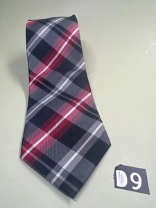 Croft & Barrow Red/Black/Gray Plaid tie 58" x 3.25" - Picture 1 of 4