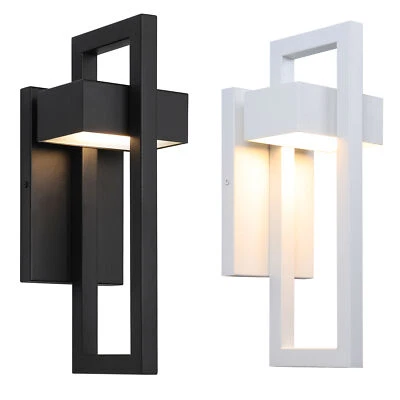 9W 3000K Modern LED Exterior Wall Sconce Waterproof Outdoor Porch Light Fixture - Image 1 of 4