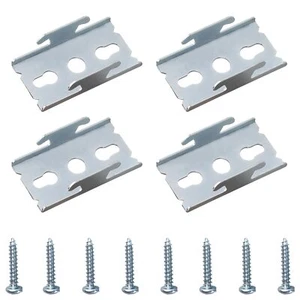 4 Pcs Double Curtain Rod Bracket Hangers Wall Mounted Curtain Hooks for Home ... - Picture 1 of 7