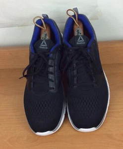 Reebok Mens Black Blue Memory Tech Running Sneakers Shoes Size 12 EUC - Picture 1 of 10