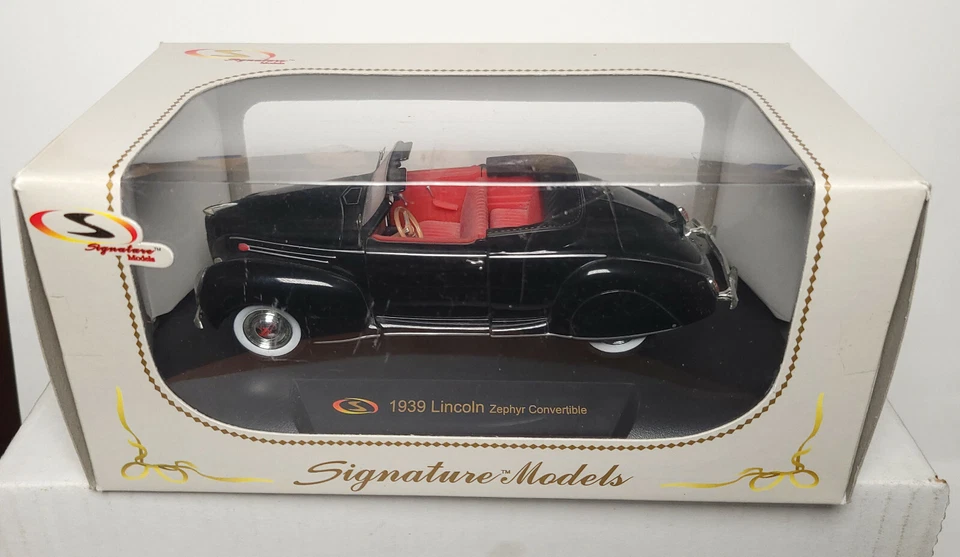Signature Models 1939 Lincoln Zephyr Convertible black top down 32333 1/32 - Image 1 of 1
