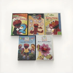 Best of Elmo's World Movie Lot (5 DVDs) Flowers Bananas Potty Time Love 2 Learn - Picture 1 of 10