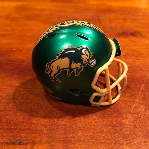 North Dakota State Bison green custom pocket pro helmet NDSU FCS Cover