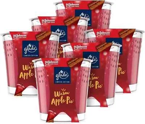 Glade Jar Candle Up to 42 Hour Burn Time, Warm Apple Pie, Pack of 6 (6 x 112g) - Picture 1 of 5