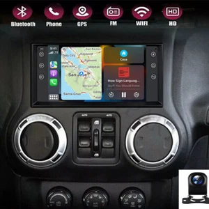 For 2007-2017 Jeep Wrangler JK GPS Navigation 7" Carplay Radio Stereo 2+32G - Picture 1 of 24