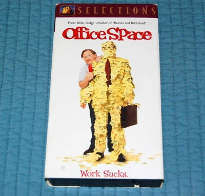 OFFICE SPACE Starring Ron Livingston & Jennifer Aniston 20th Century Fox on VHS Foto 1 de 3