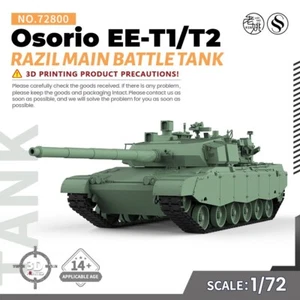 SSMODEL 1/72 25mm Military Model Kit Brazil Osorio EE-T1/T2 Main Battle Tank - Picture 1 of 5