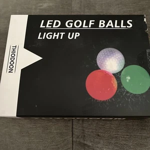 THIODOON Glow in The Dark Golf Balls Light-Up LED Golf Balls Night Golf Set NEW - Picture 1 of 5