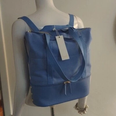 Manhattan Beach синий холст Hammitt трансформируемый рюкзак сумка с короткими ручками работы спортзал компьютер - Изображение 1 из 4