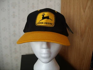 JOHN DEERE BLACK/GOLD TRUCKERS HAT RARE NEW WITH TAGS - Picture 1 of 8