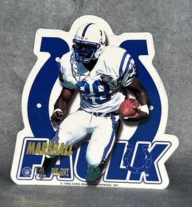 MARSHALL FAULK Indianapolis Colts Vintage 1996 NFL Football DieCut Fridge Magnet - Picture 1 of 3