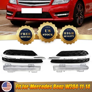 Se adapta a Benz Clase C W204 C300 Sport LED luz antiniebla DRL tapa de luz de circulación diurna - Imagen 1 de 11