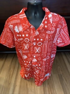 2023-24 Chicago Blackhawks SGA Hawaiian Shirt  4/12/24 - SZ L/XL  - Picture 1 of 5