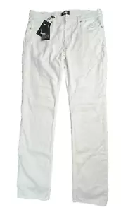 Paige Damen Jeans Größe 32 Weiß Elfenbein Denim Stretch Lennox Icecap Slim-Fit - Bild 1 von 14