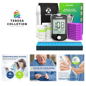 Blood Glucose Monitor Kit, High Accuracy Blood Sugar Test Kit with 150 Glucom... - Picture 1 of 8