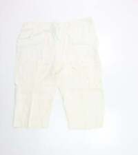 ETHLE AUSTIN Womens White Linen Trousers Size 18 L20 in Regular