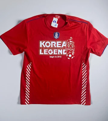 全新带标签韩国红色足球球衣球队男式 L 码 — 第 1/4 张图片