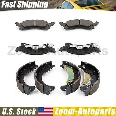 Kit de pastillas de freno delanteras traseras + zapatas de freno de tambor para Chevrolet Cavalier 2003-2005 Foto 1 de 4