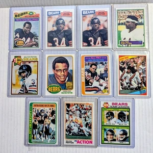 Vintage Superstar Walter Payton Karten Lot Chicago Bears mit Reprint RC.  HOF. - Bild 1 von 6
