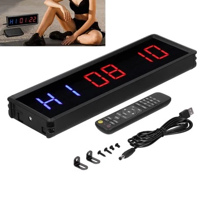 LED-Intervall-Timer Für Fitnessstudio Workout Countdown/Up Uhr Stoppuhr Für^ - Bild 1 von 4