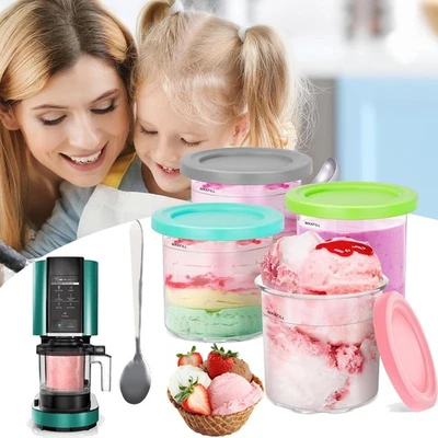Set of 4 Ice Cream Containers Ice Cream Cups for Ninja Creami NC300 NC301 Containers Accessories - Image 1 of 4