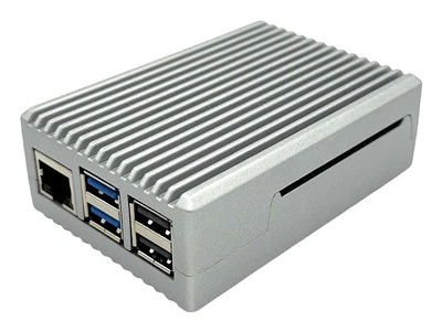 Full Armor Gehäuse für Raspberry Pi 5, silber - Bild 1 von 4