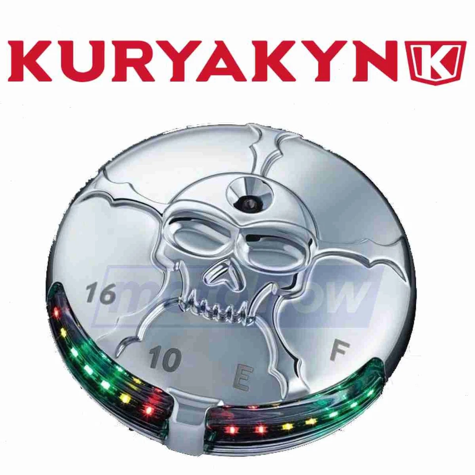 Kuryakyn Zombie LED Fuel and Battery Gauge for 2012-2017 Harley Davidson FLS ta Foto 1 de 4