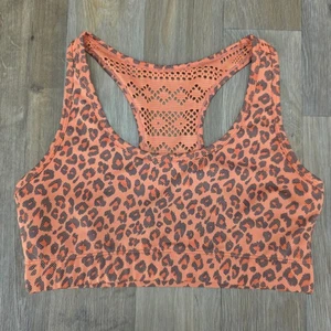 Reggiseno sportivo Zyia Active medio arancione stampa leopardata racerback - Foto 1 di 8