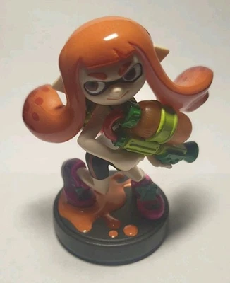 Фигурка AMIIBO Splatoon Inkling Girl 3 дюйма оранжевые волосы переключатель Nintendo 3DS Wii U - Изображение 1 из 2