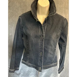 Vintage Liz Claiborne Damen Jeansjacke Gr. S blau Knopfleiste Retro 70er klassisch - Bild 1 von 6
