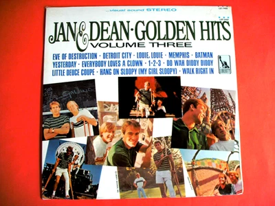 JAN & DEAN "Golden Hits" Volume 3 Original 1966 Surf/Rock LP on Liberty LRP 7460 - Image 1 of 4